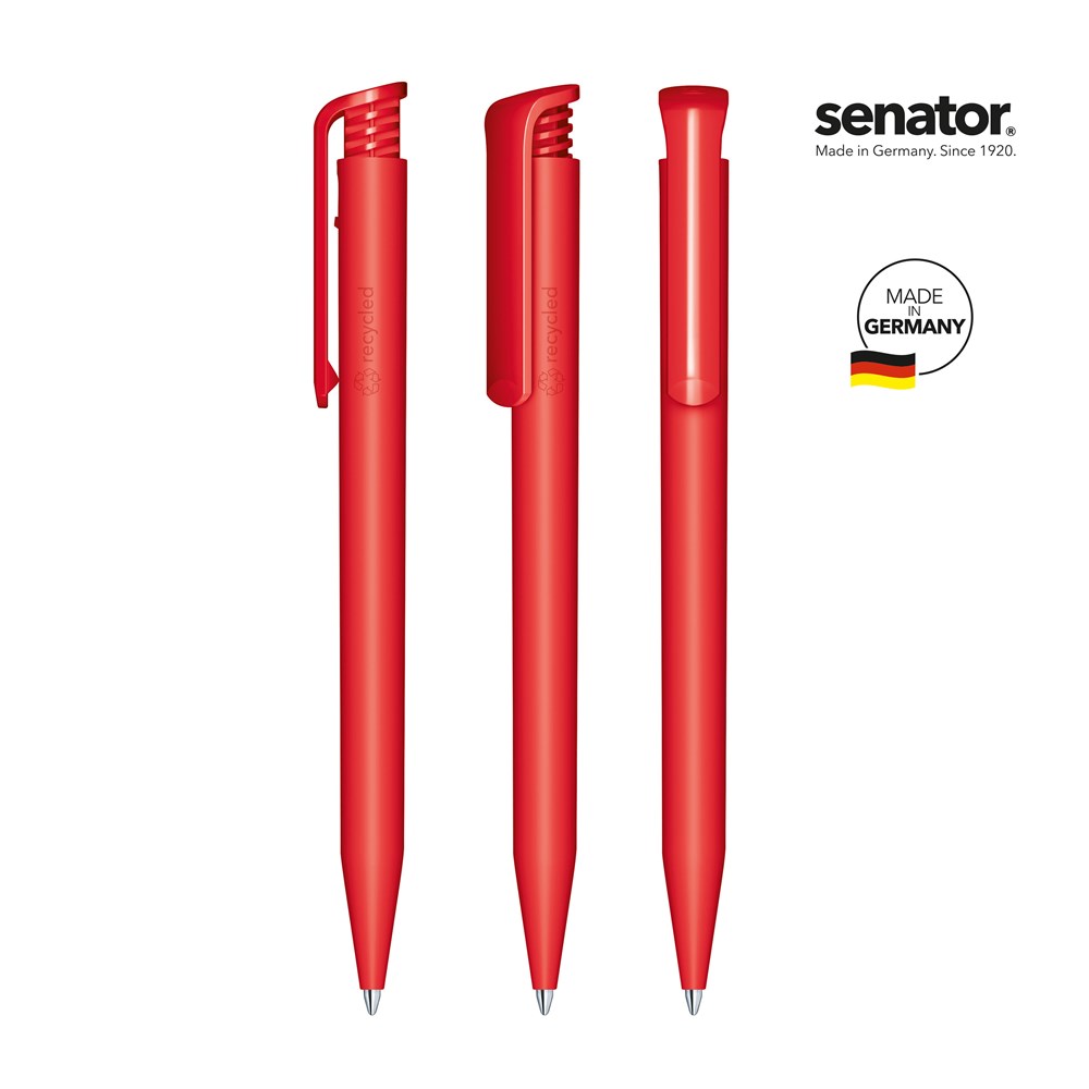 senator® Super Hit Matt Recycled  retractable pen - rood 186