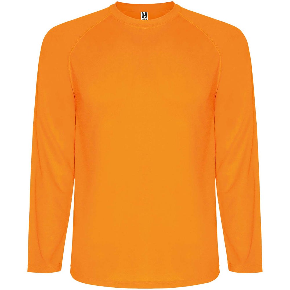 Montecarlo 150 g/m² heren sport t-shirt met lange mouwen - Fluor oranje