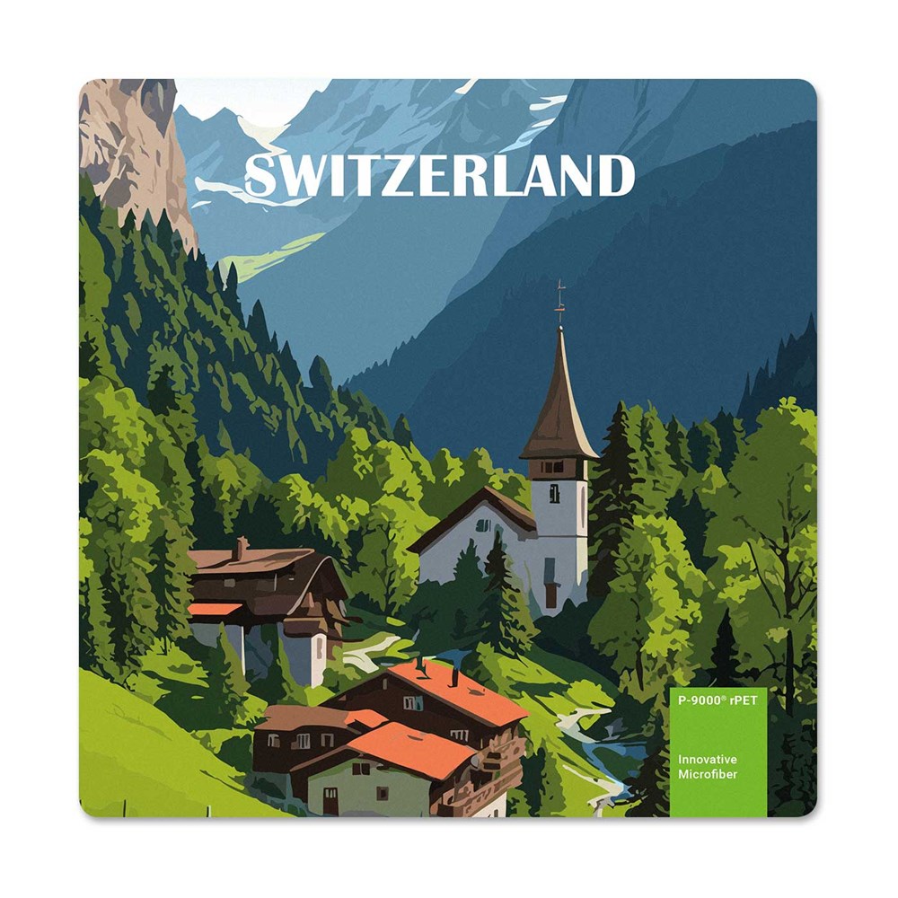 POLYCLEAN rPET displaydoekje 18x18 cm in papieren etui, all-inclusive-pakket