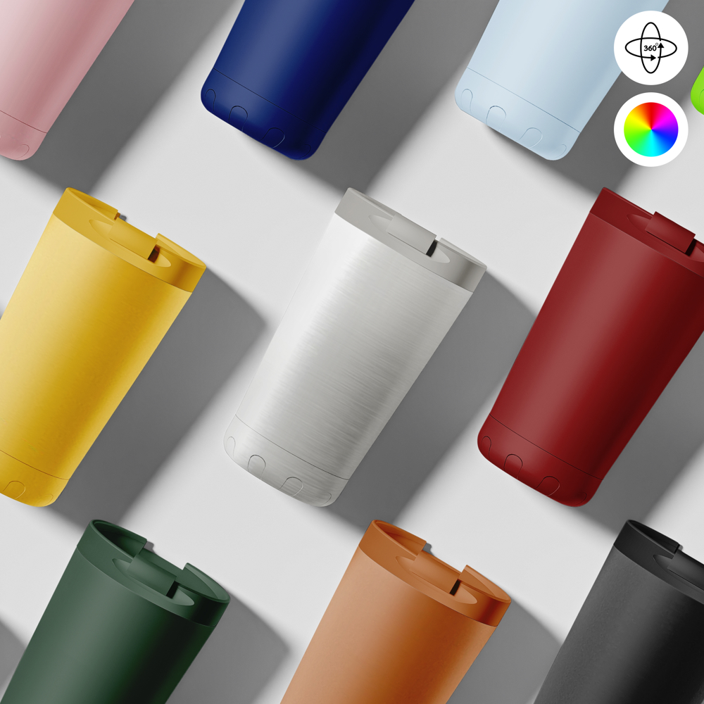 Thermosbeker / Koffiebeker - 350 ml - Zilver