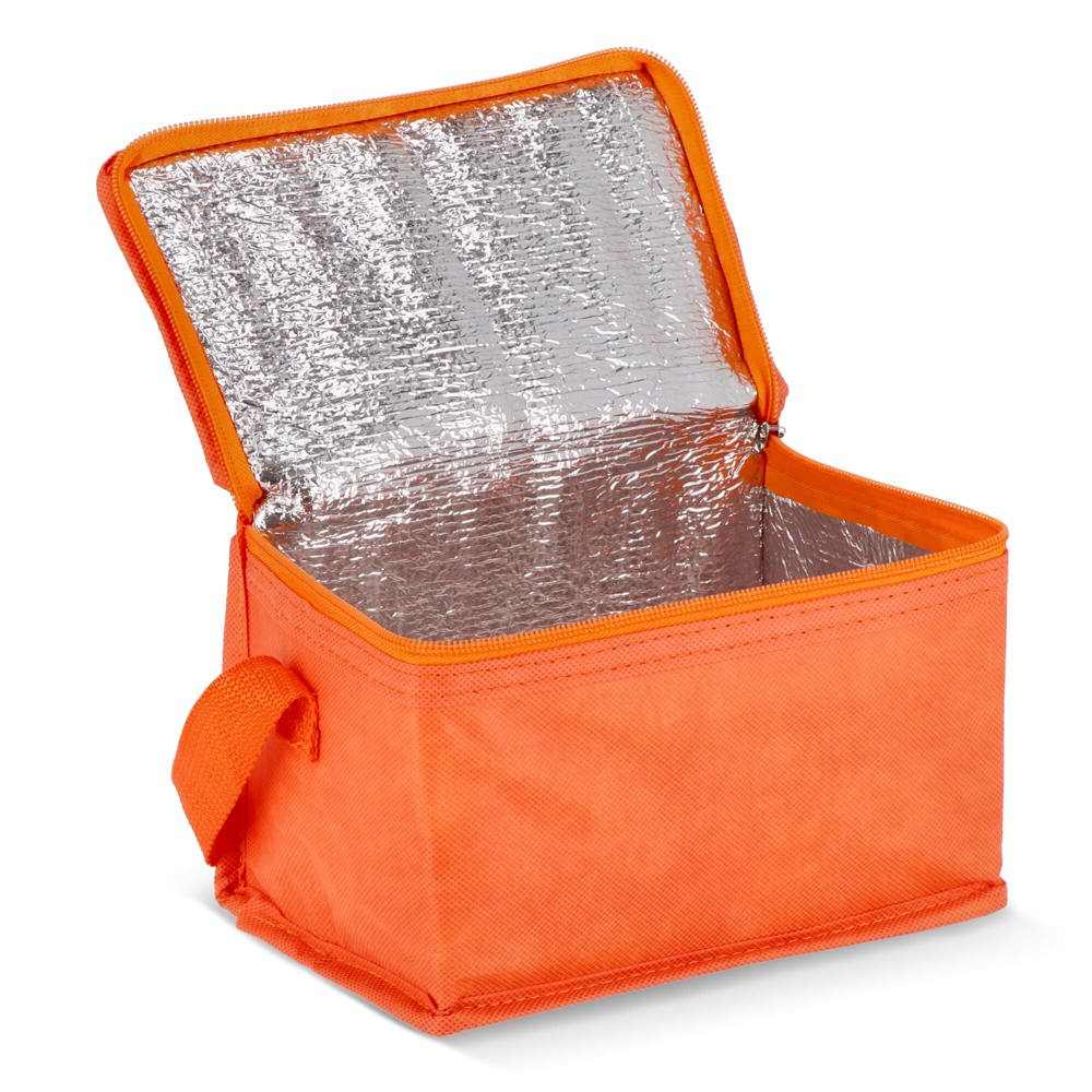 R-PET koeltas voor 6 blikjes, non-woven, 20 x 13 x 12,5 cm, 75 g/m²