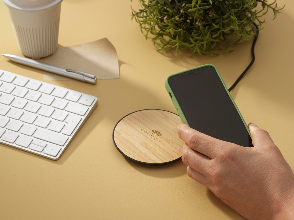 Bamboo 15W Wireless Fast Charger draadloze snellader