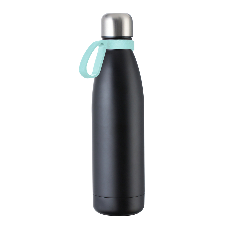 Fles RETUMBLER-myTOULON - lichtblauw, zwart, zilver
