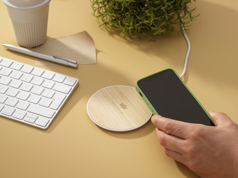 Bamboo 15W Wireless Fast Charger draadloze snellader