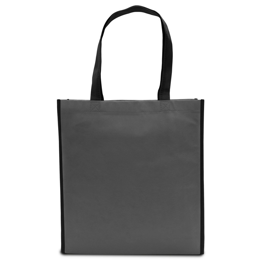 LISBOA – Shopper met bodem- en zijvouw - Antraciet/Zwart