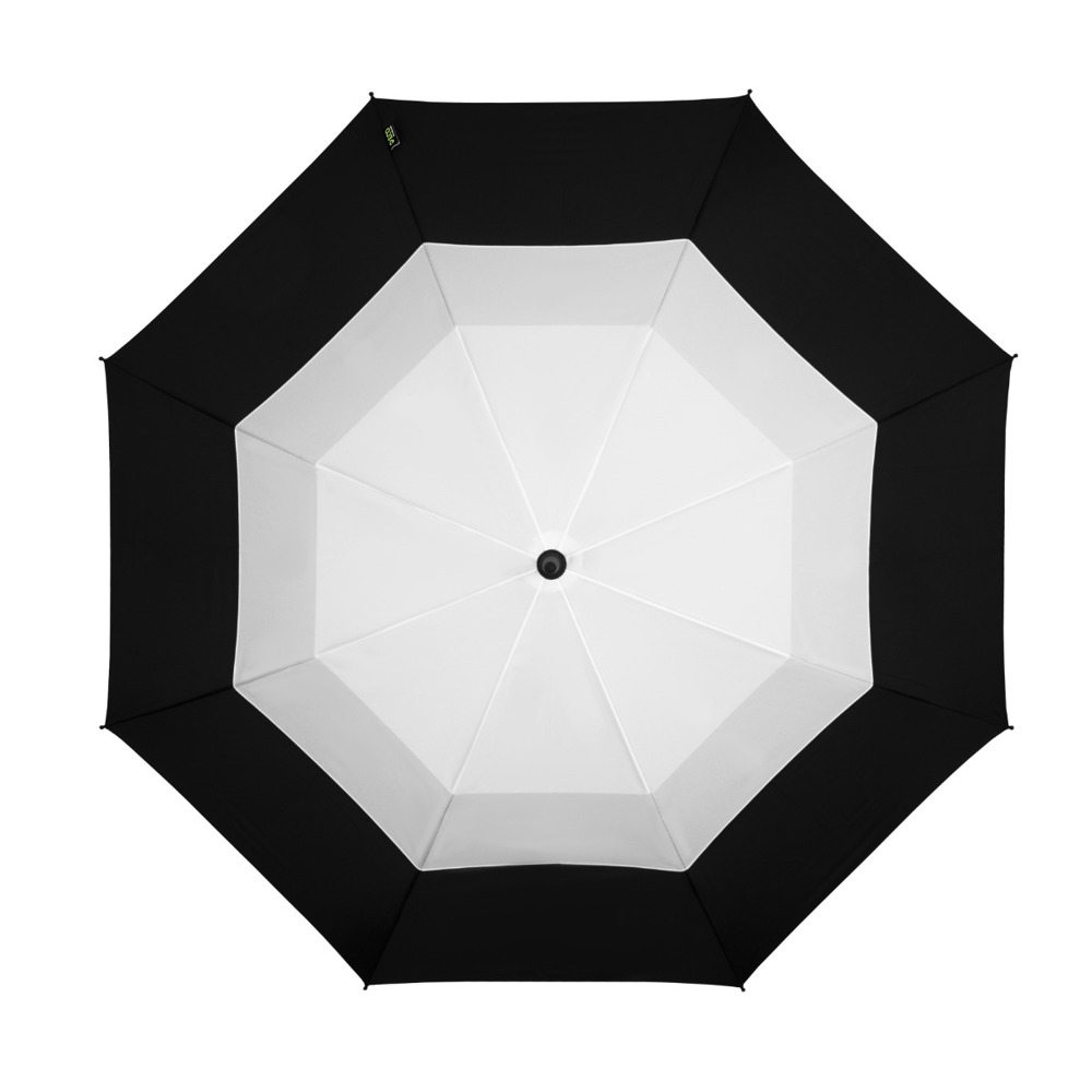 FALCONE - ECO - Handopening - Windproof -  130 cm - Zwart/wit