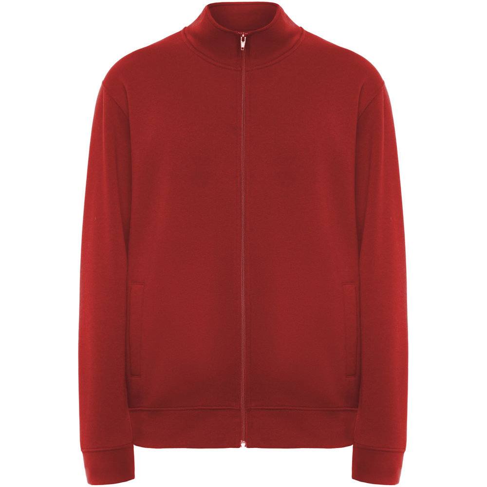 Ulan 280 g/m² unisex sweater met volledige rits - Rood