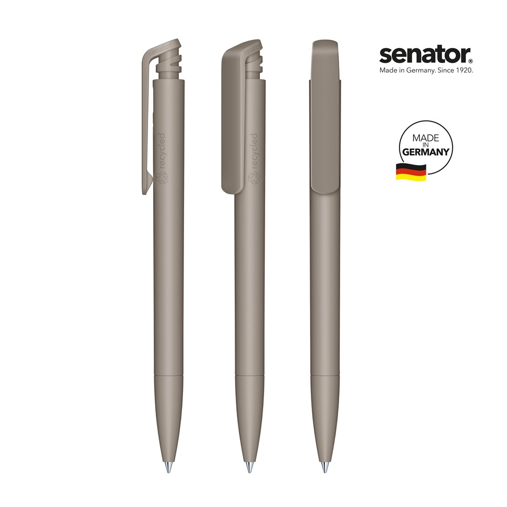 senator® Trento Matt Recycled retractable pen - grijs Warm grijs 10