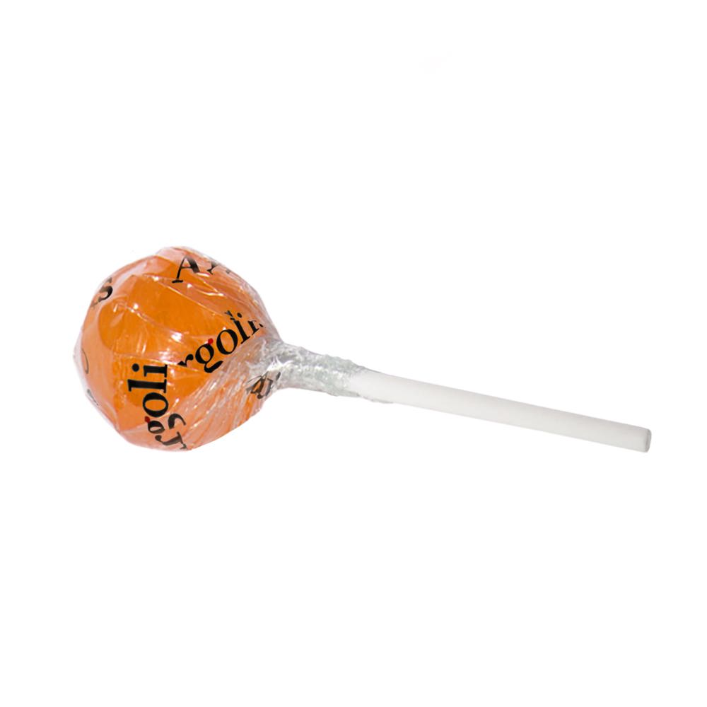 Ronde lolly - Transparant/Oranje