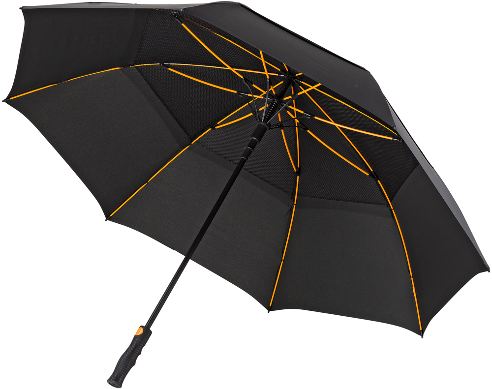 FALCONE - Stormparaplu - Automaat - Windproof -  130 cm - Zwart