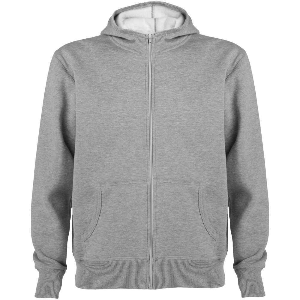 Montblanc 280 g/m² unisex hoodie met volledige rits - Gemêleerd grijs