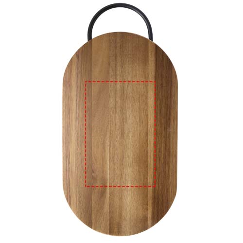 Prestige snijplank van acaciahout met broodmes