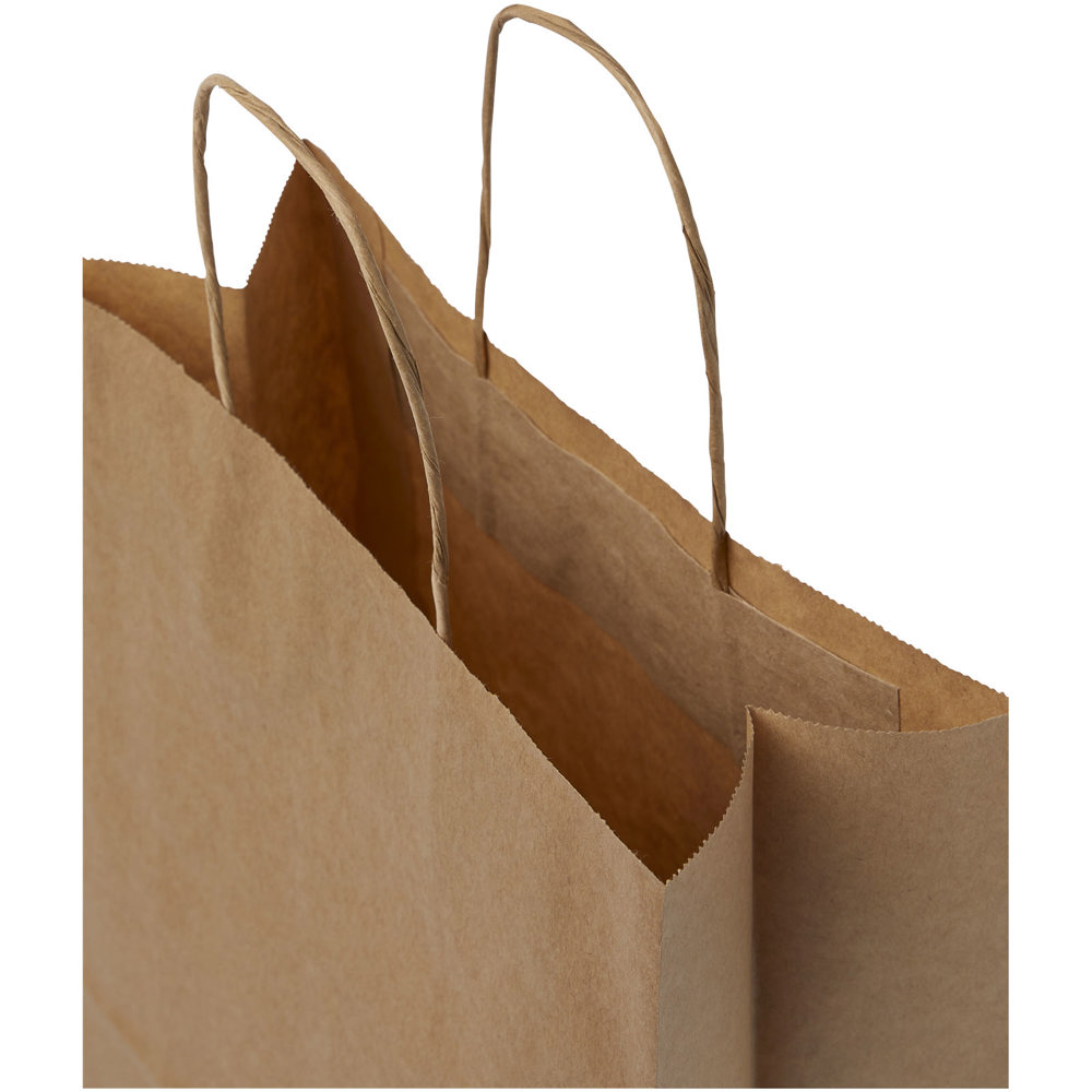 Papieren tas 80 g/m2 gemaakt van kraftpapier met gedraaide handgrepen - 25 x 11 x 32 cm