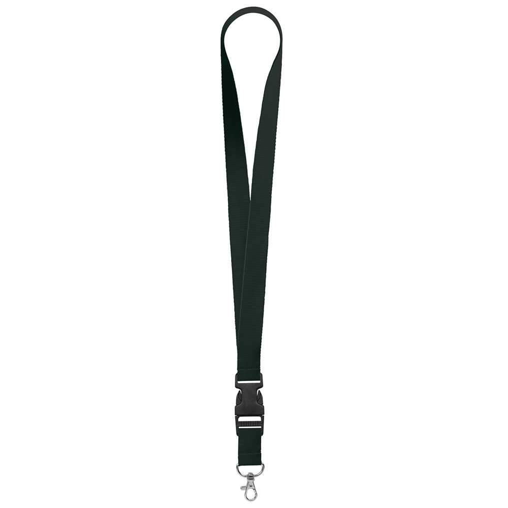 Keycord "standaard", breedte 25 mm - Zwart