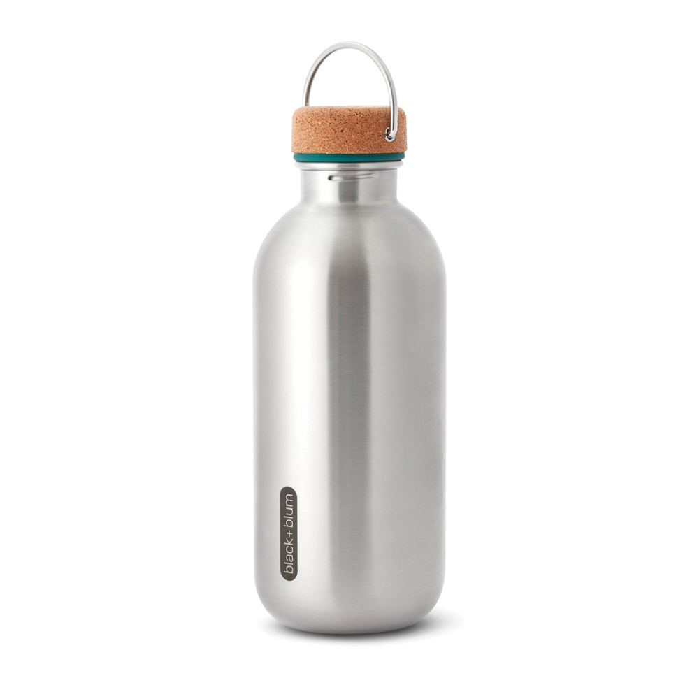 Black+Blum Stalen Water Fles 600ml - turquoise (± PMS 315U)