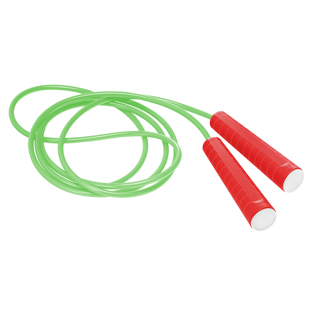 Springtouw - rood/wit/neongroen
