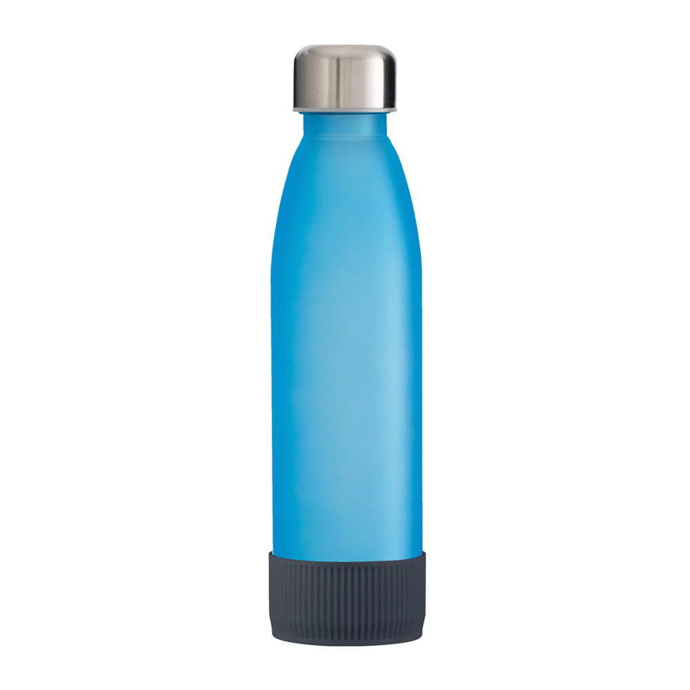 Fles GLASS - donkergrijs, zilver, cyaan