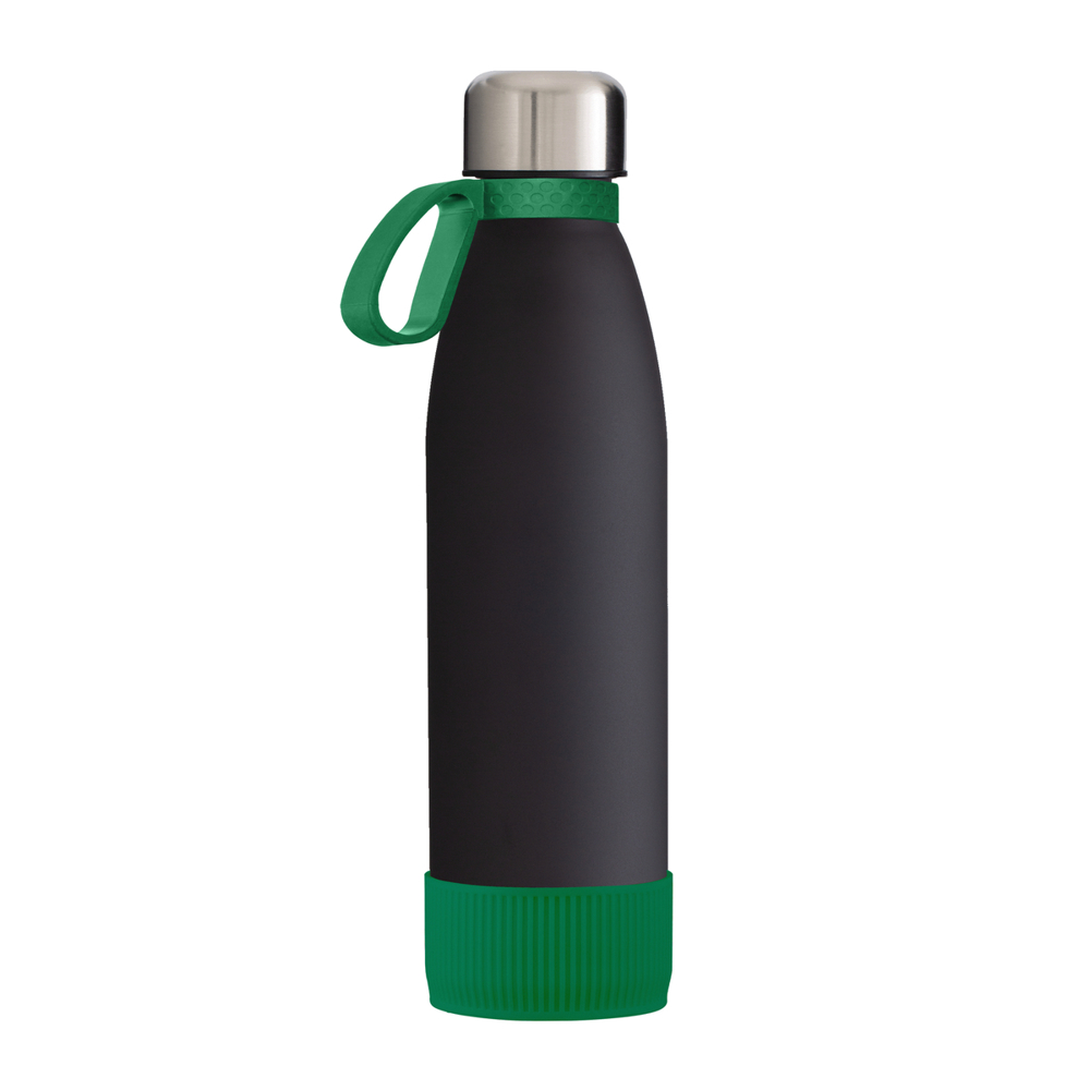 Fles GLASS - groen, zwart