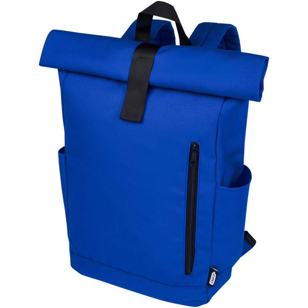 Byron 15,6" rugzak van GRS RPET met opgerolde bovenkant 18 L - Koningsblauw