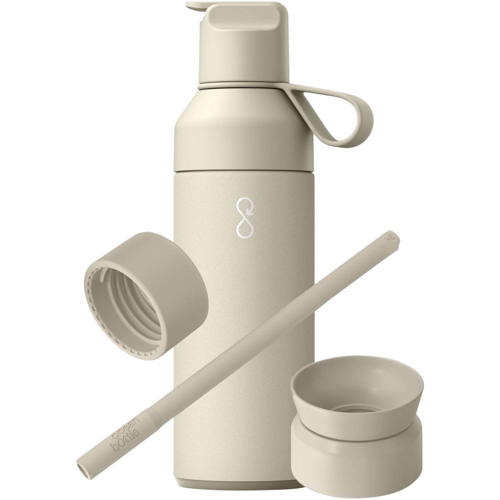 Ocean Bottle 500 ml 3-in-1 geschenkset - Zandsteen