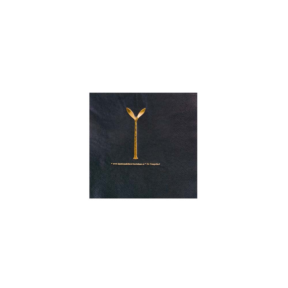 Servet, 3 laags celstof, 1/4 vouw, 25 x 25 cm, foliedruk v.a 100 st, 25 x 25 cm