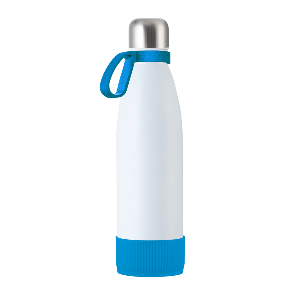 Fles RETUMBLER-myTOULON - cyaan, wit