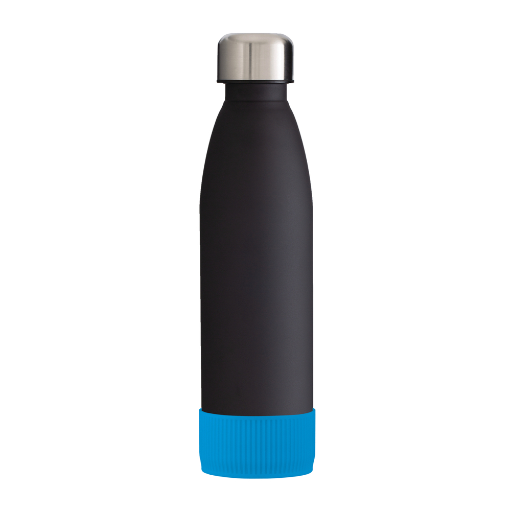 Fles GLASS - cyaan, zwart