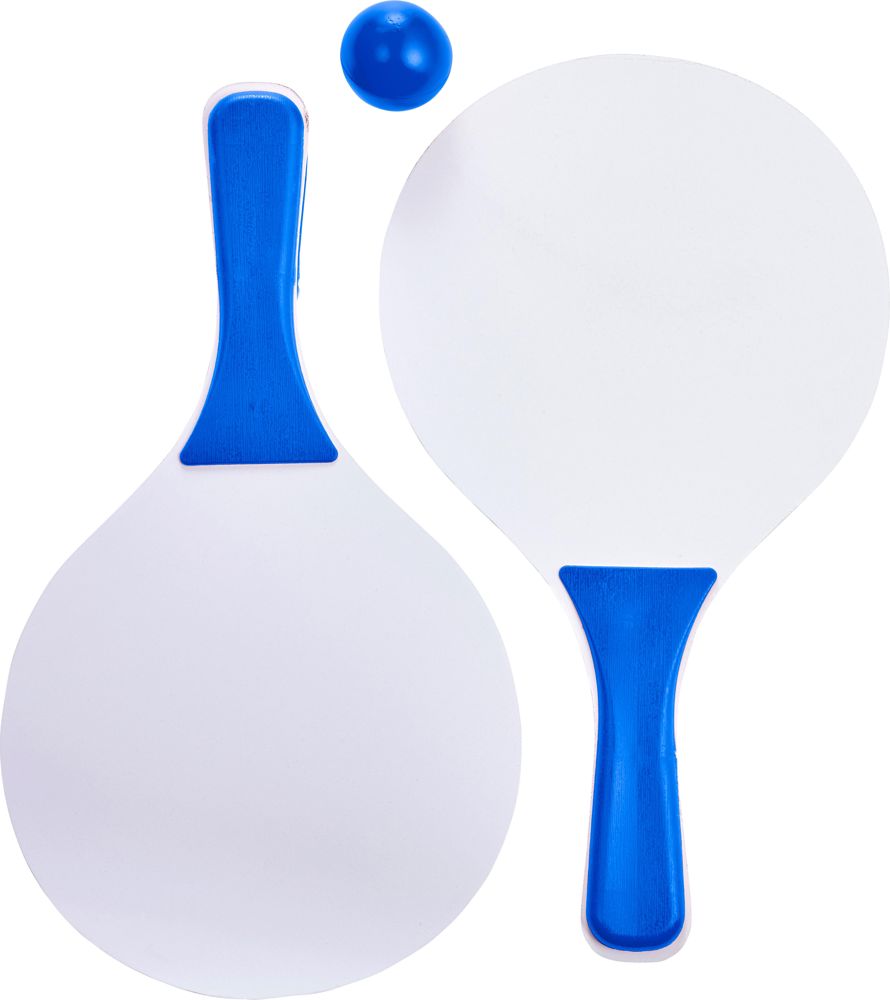 Houten strand tennisset Eliza - Blauw