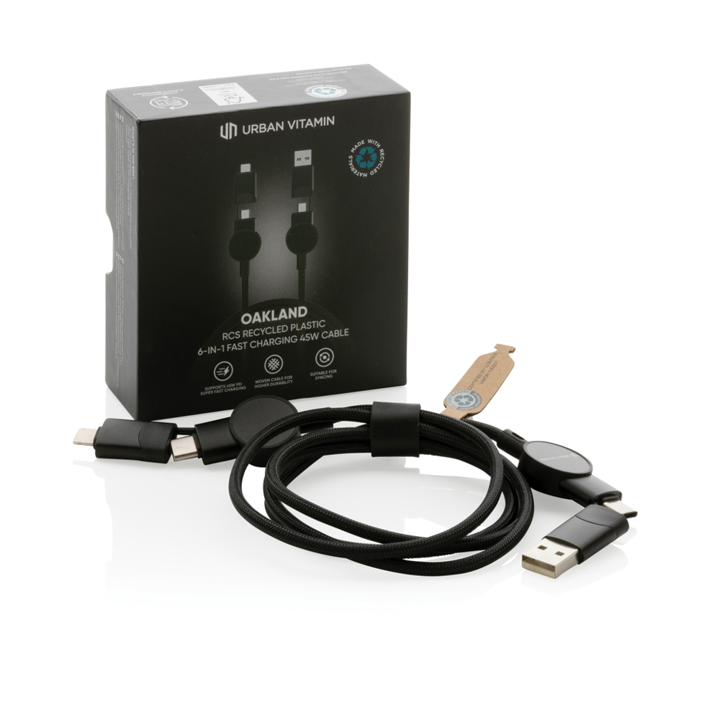 Oakland 1.2meter RCS rplastic 6-in-1 fast charging 45W kabel