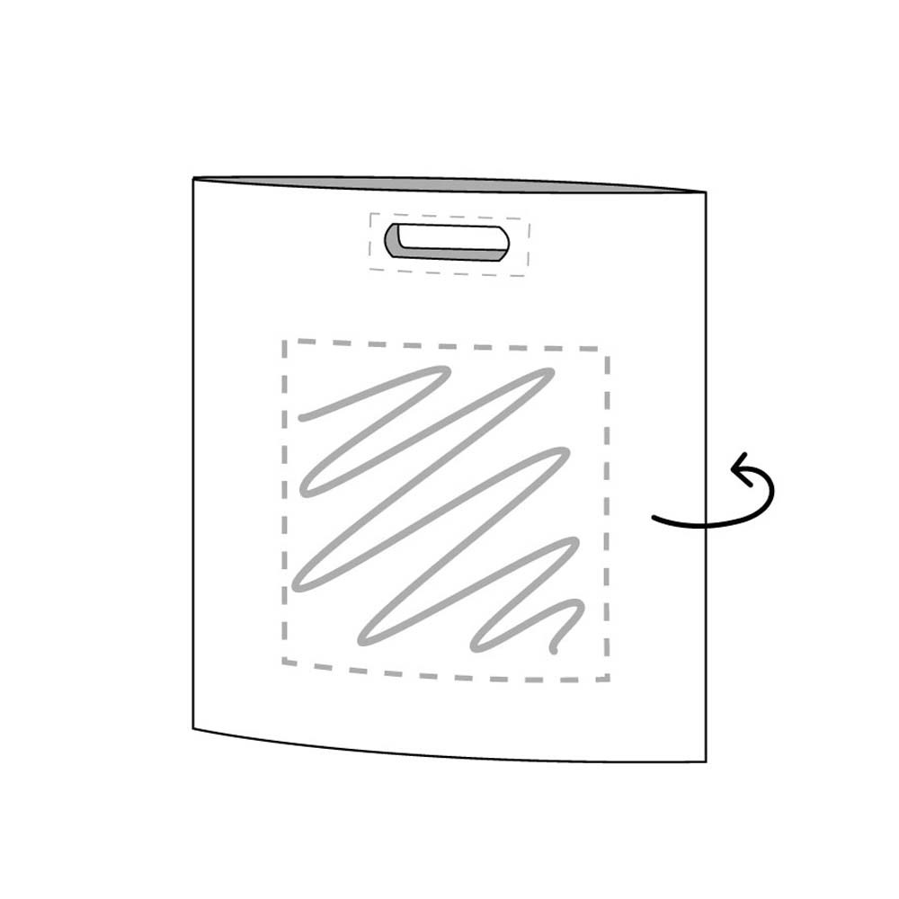 Plastic tas, 40 x 45 x 7,5 cm, 48 micron, ldpe, stanshandvat, 2 zijden