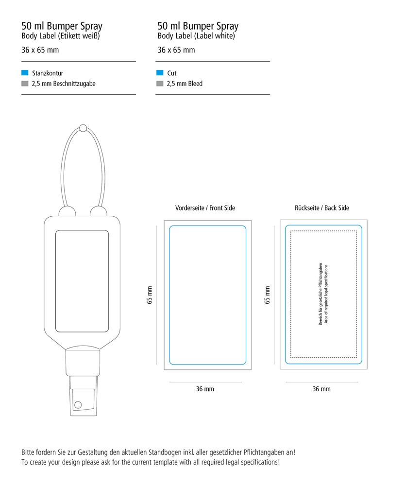 Smartphone & Werkplekreiniger, 50 ml Bumper groen, Body Label (R-PET)
