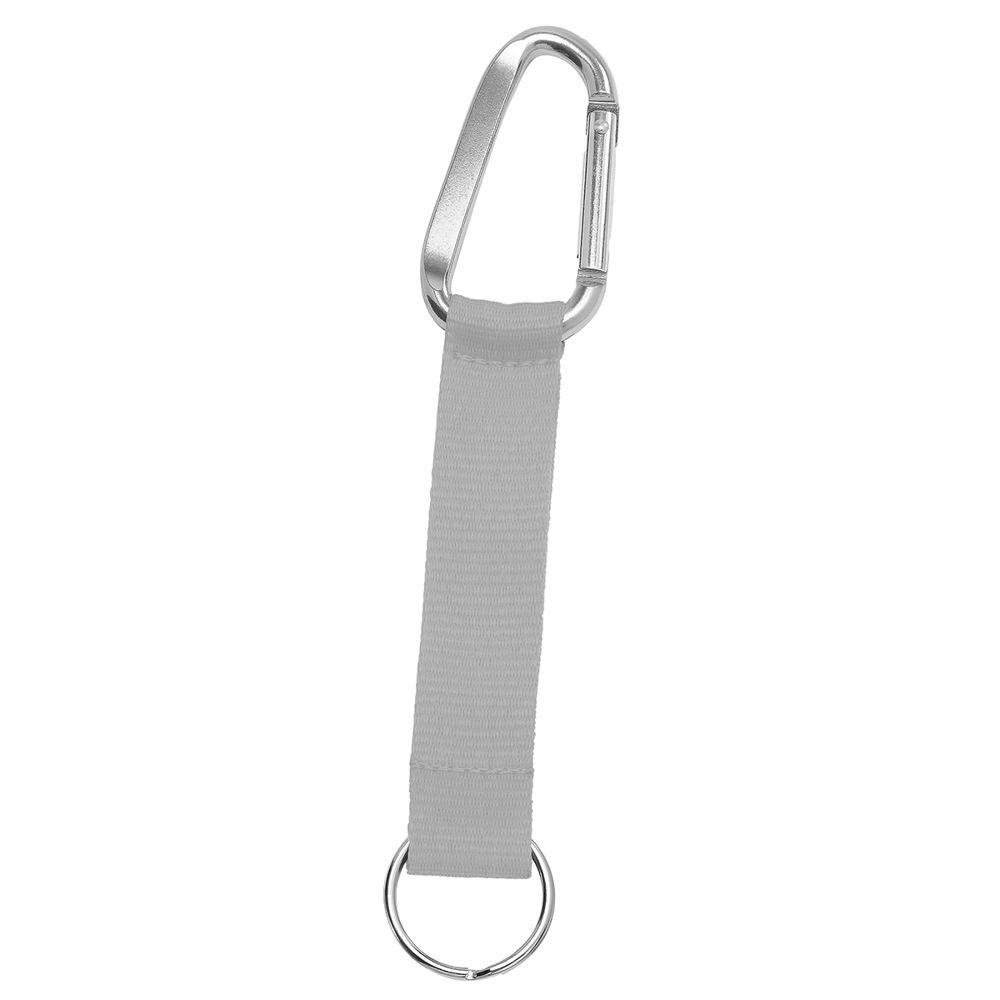 Korte keycord "Duo" - zilver (metallic)/zilver