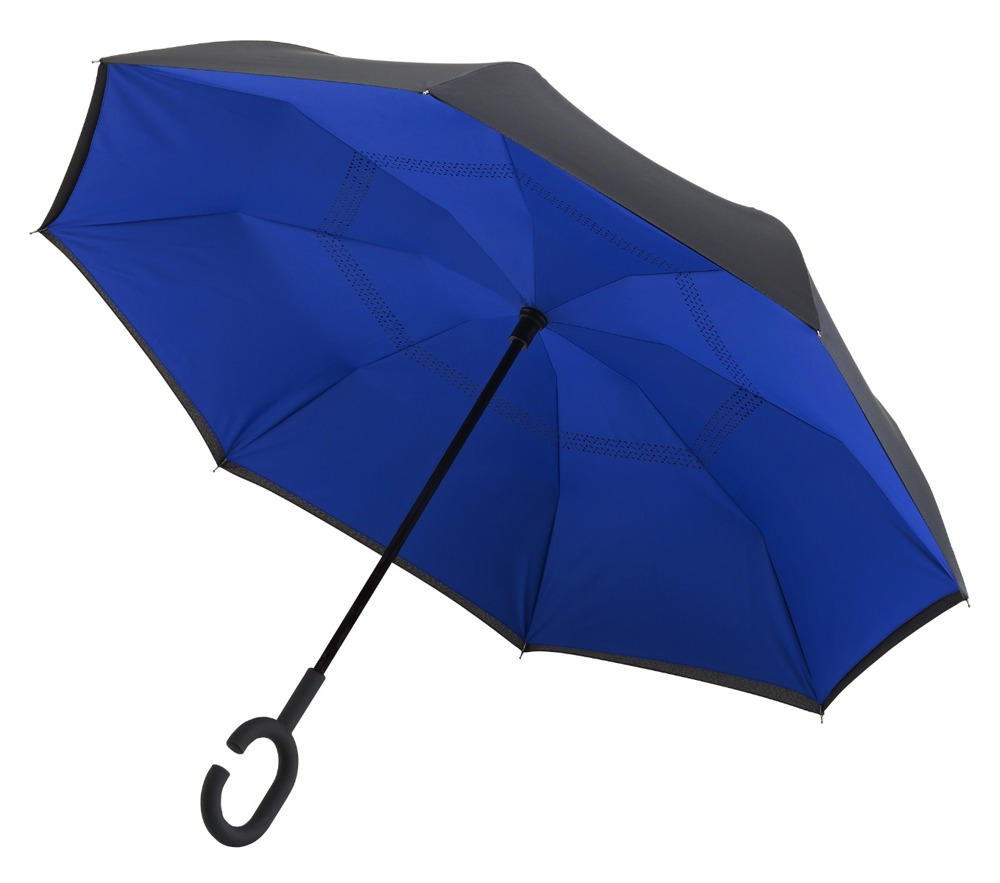 FALCONETTI - Inside-out - Handopening - Windproof -  105 cm - Zwart / Blauw