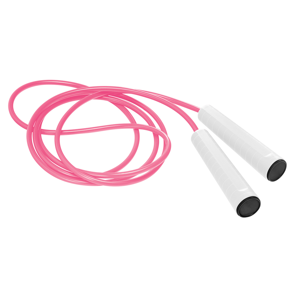 Springtouw - wit/zwart/fuchsia