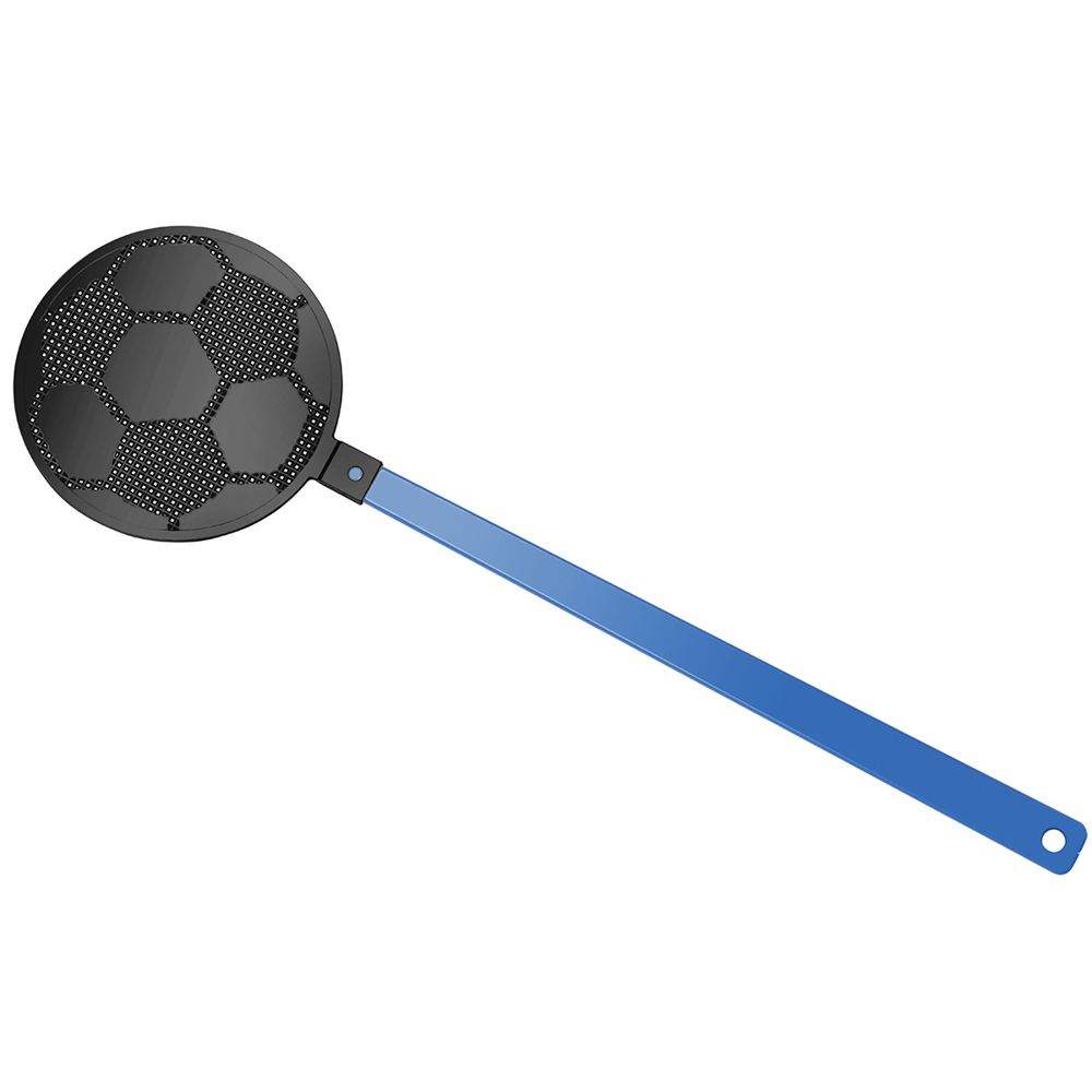 Vliegenmepper "voetbal" - blauw/zwart