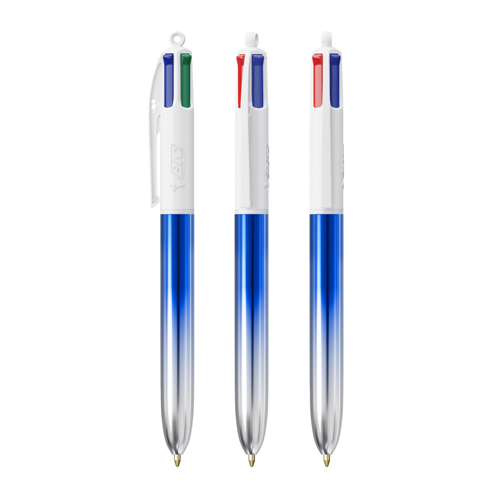 BIC® 4 Colours® Bicolor - blauw/zilver