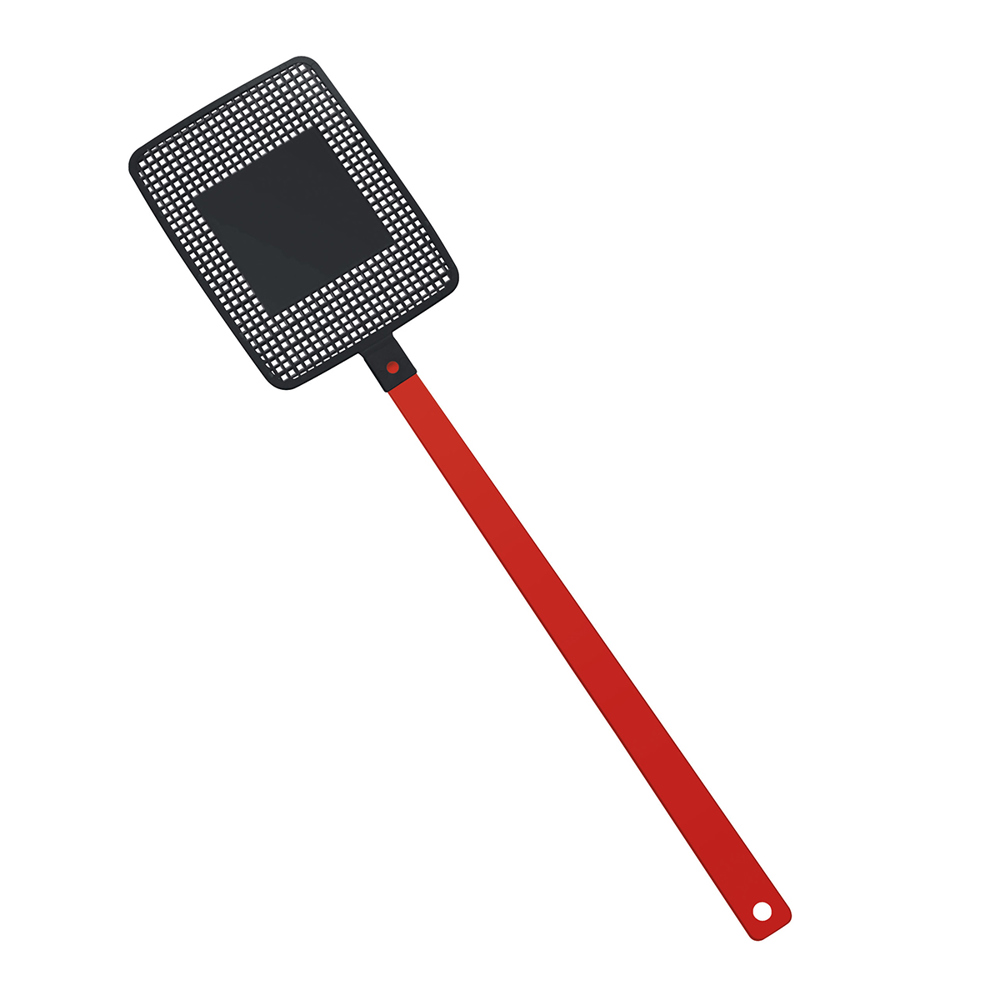 Vliegenmepper "vierkant" - Rood/Zwart