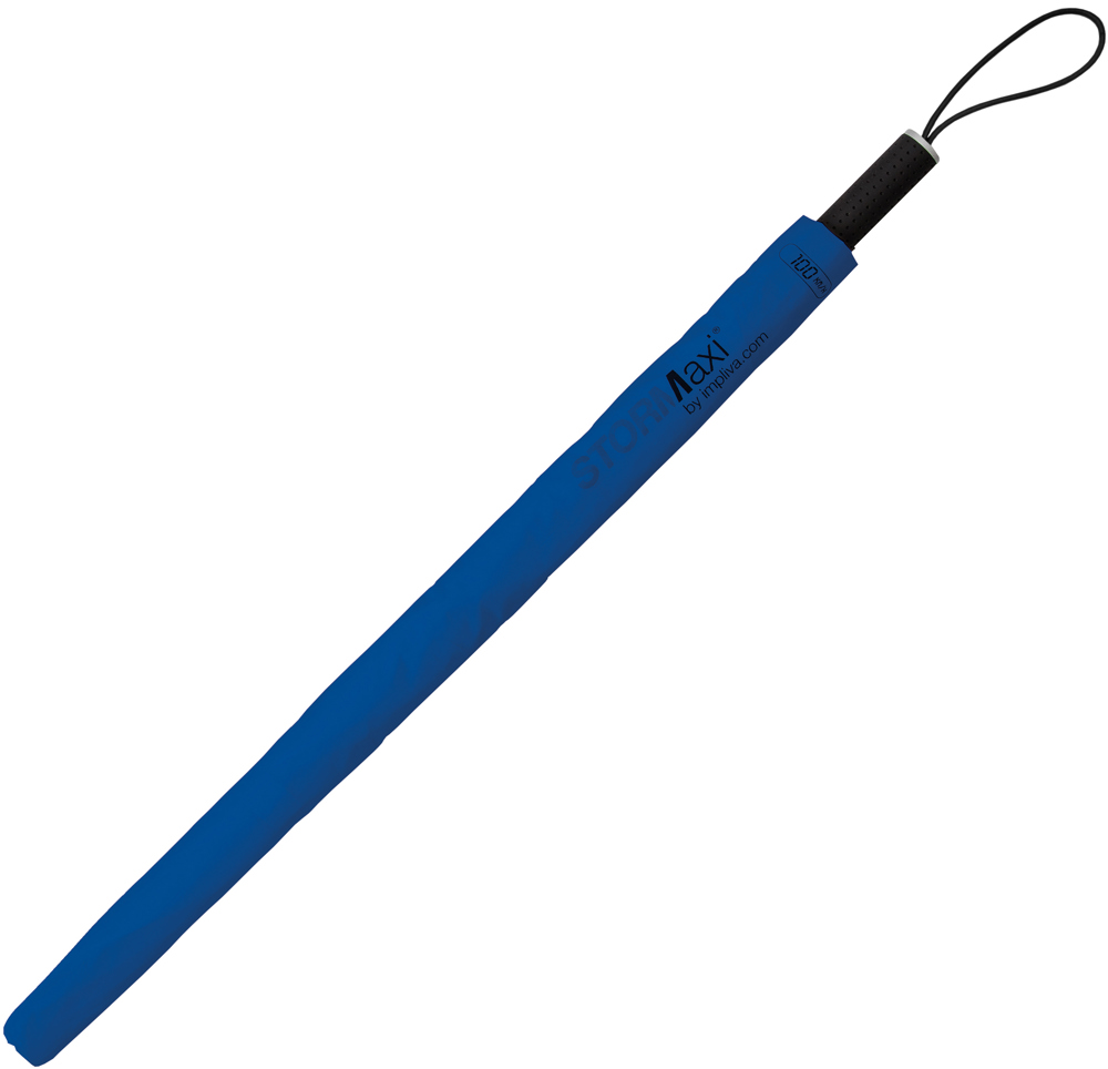 STORMaxi - Arodynamische stormparaplu - Handopening - Windproof -  92 cm - Kobalt blauw