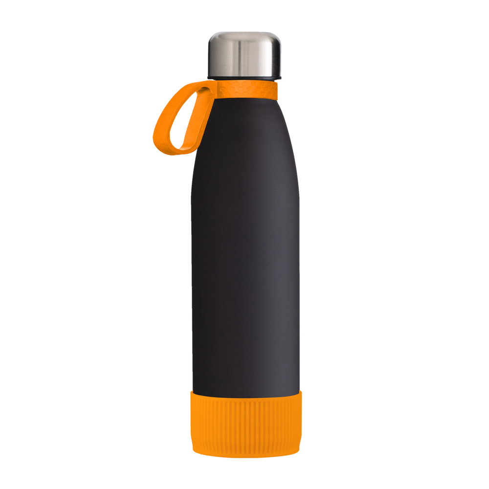 Fles GLASS - oranje, zwart