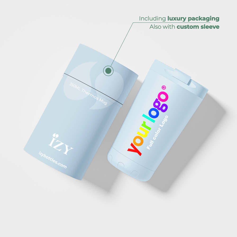 Thermosbeker / Koffiebeker - Licht Blauw - 350 ml