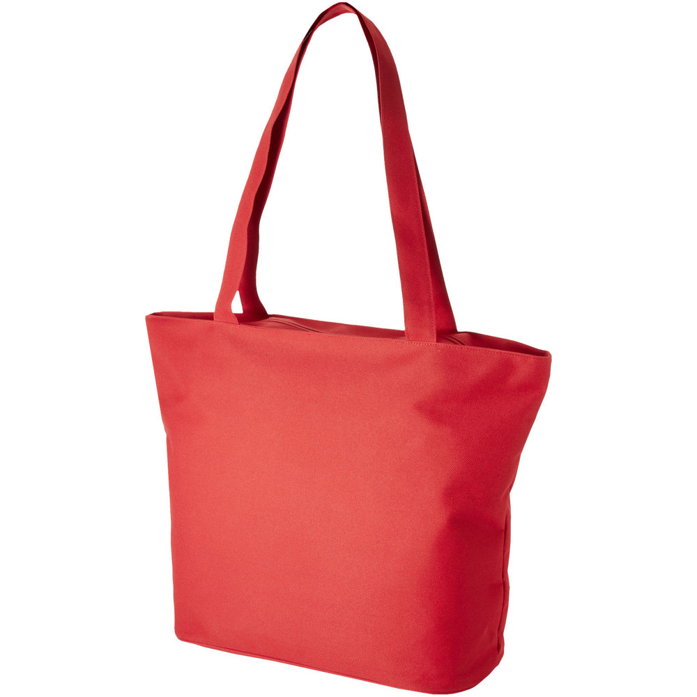 Panama polyester draagtas met rits 20L - Rood