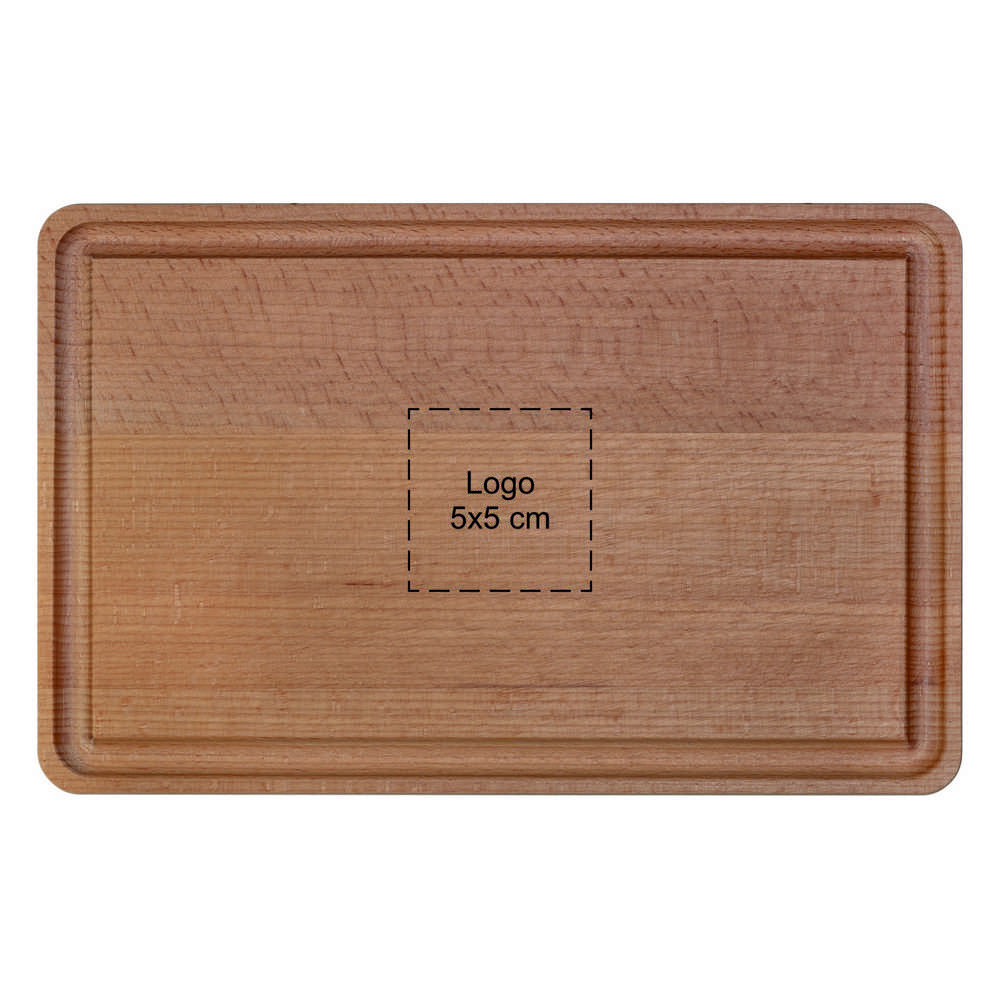 Plank met sapgeul beuken 25x16 cm