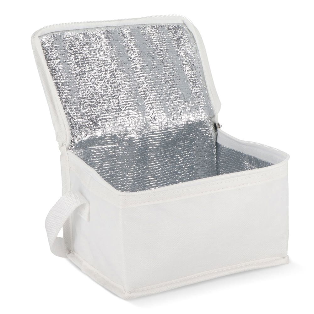 R-PET koeltas voor 6 blikjes, non-woven, 20 x 13 x 12,5 cm, 75 g/m²