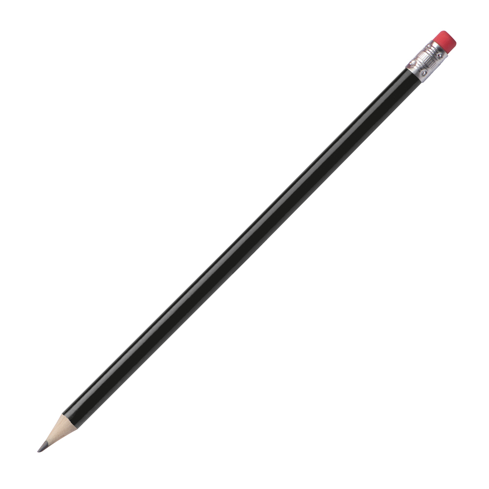 Potlood met gum - zwart