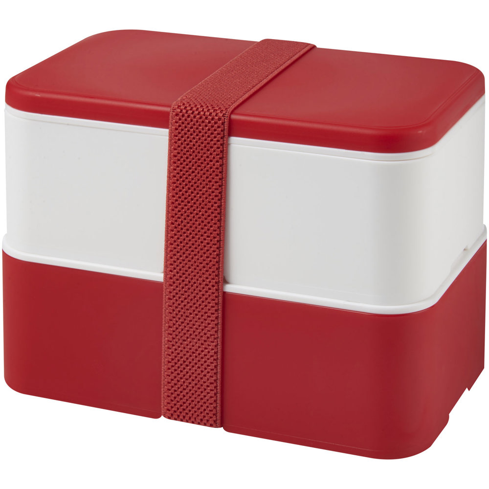 MIYO 700+700 ml dubbellaagse lunchbox - Rood, Wit, Rood
