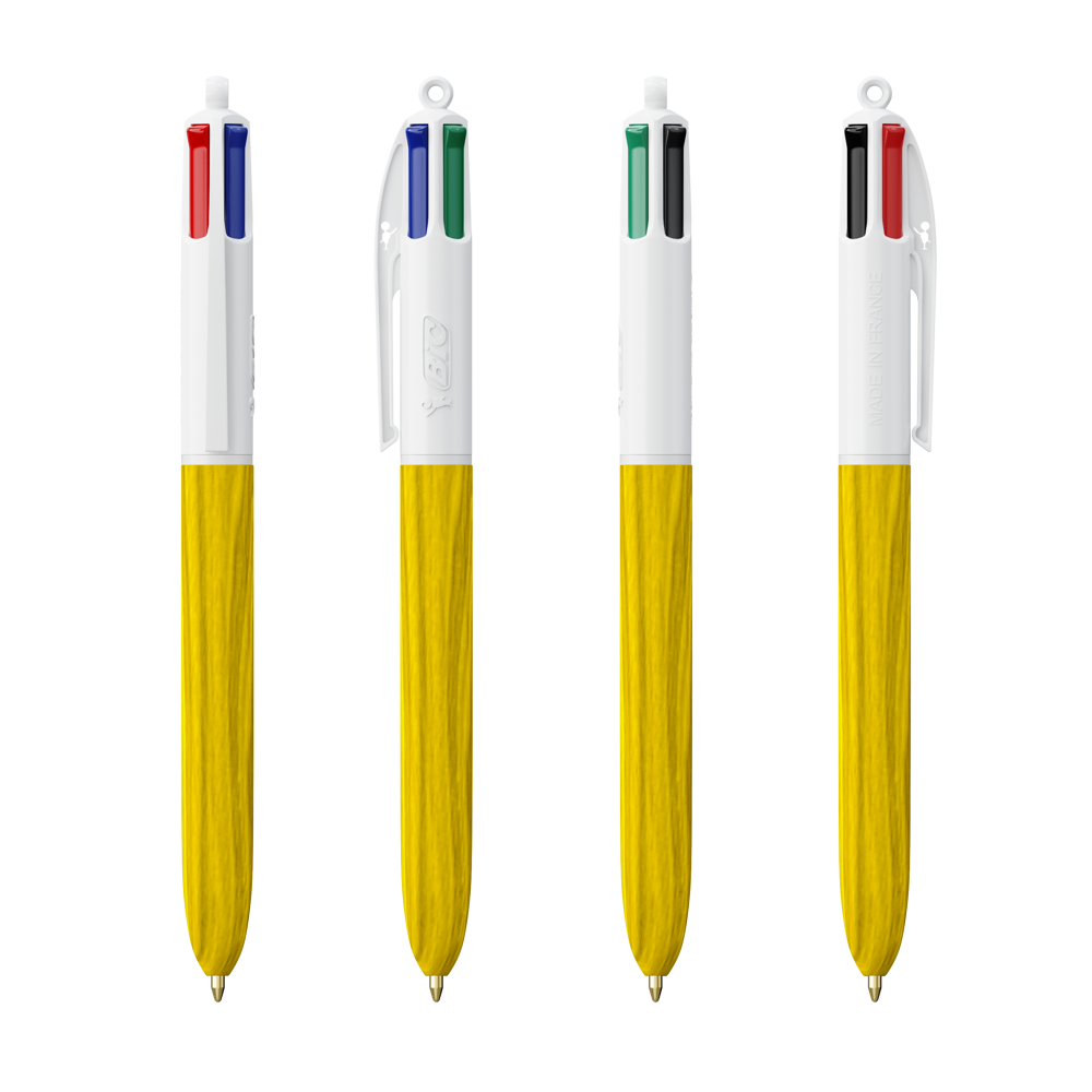 BIC® 4 Colours Wood Style