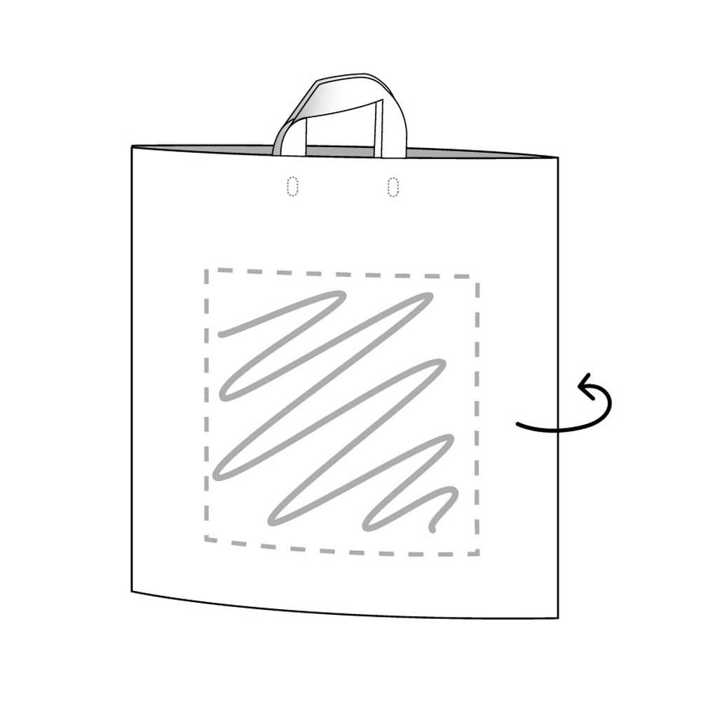 Plastic tas, 45 x 45 x 7,5 cm, 48 micron, ldpe, lushandvat, 2 zijden