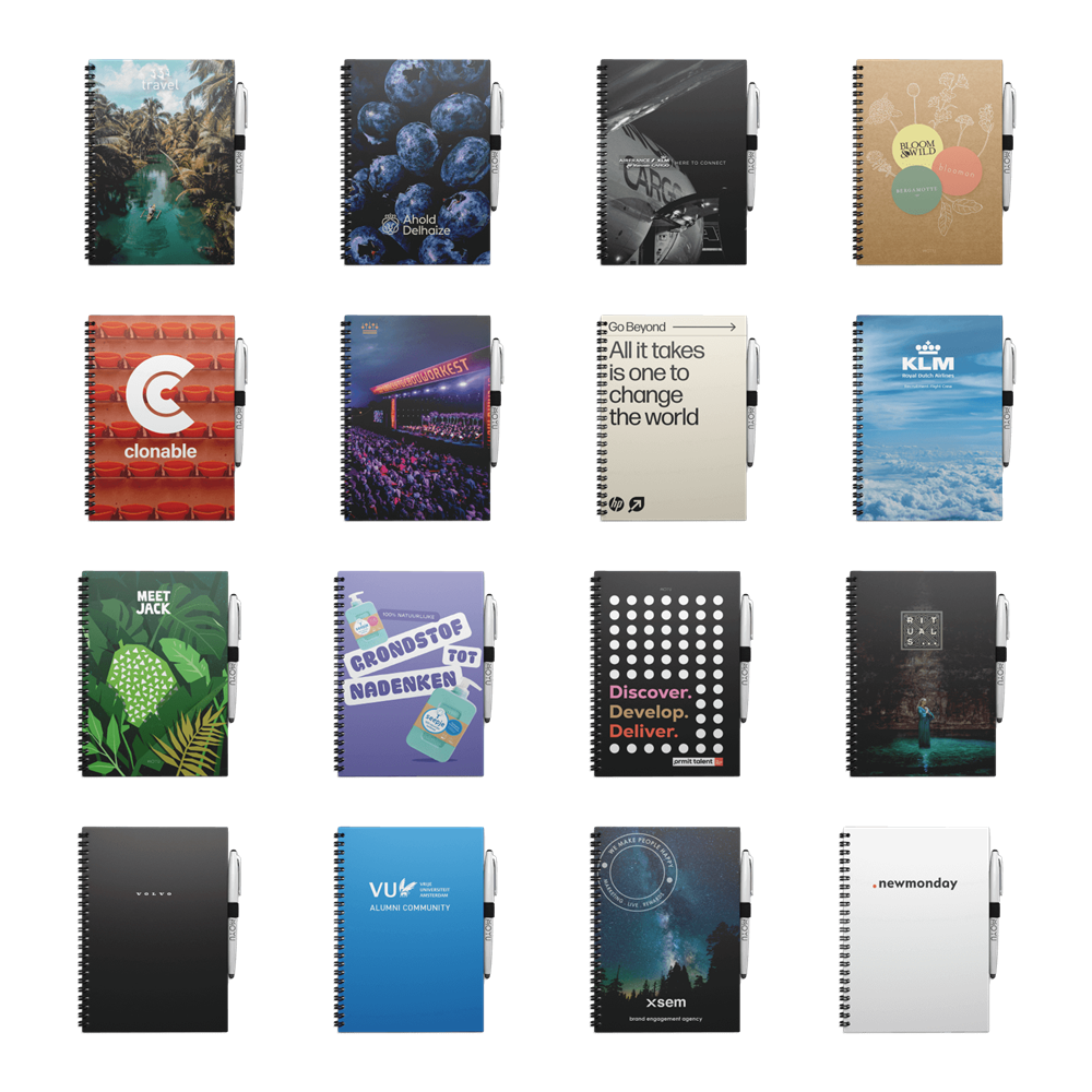MOYU Uitwisbaar Steenpapier Notitieboek A5 Premium – 40 Pagina’s, Full Color, Ruitjes