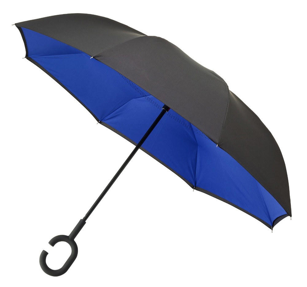 FALCONETTI - Inside-out - Handopening - Windproof -  105 cm - Zwart / Blauw