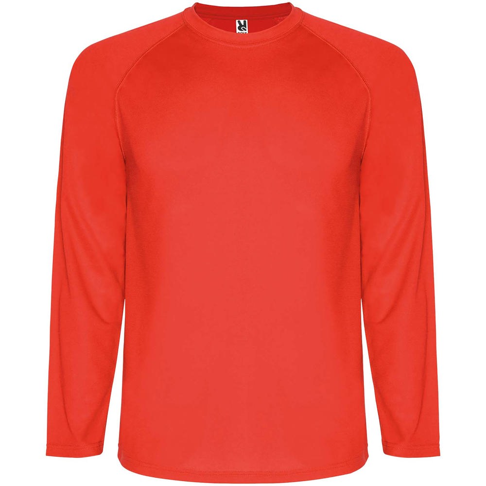 Montecarlo 150 g/m² heren sport t-shirt met lange mouwen - Rood